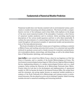Fundamentals of Numerical Weather Prediction Coiffier | PDF