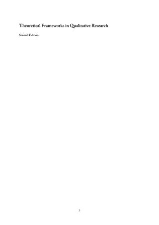 Theoretical Frameworks In Qualitative Research 2nd Edition Vincent A ...