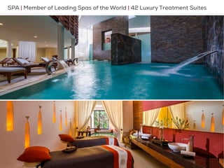 Miembro de The Leading Spas of the WorldSPA | Circuito Hidrotermal
SPA | Member of Leading Spas of the World | 42 Luxury Treatment Suites
 
