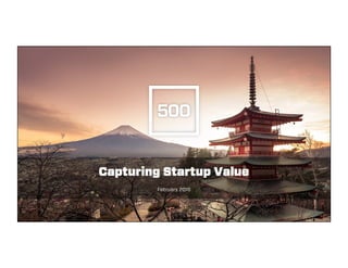/
/
FEBRUARY4,2016PAGE1
Capturing Startup Value
February 2016
 