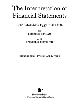  benjamin graham interpretation-financial-statements