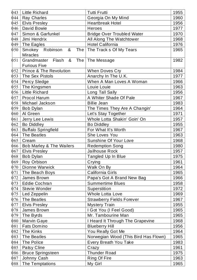 500 greatest songs of all time american pie 500 greatest songs of all time american pie