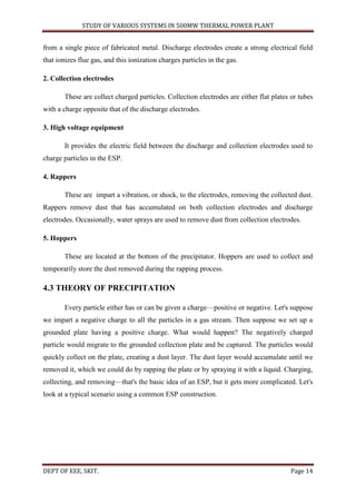 STUDY OF VARIOUS SYSTEMS IN 500MW THERMAL POWER PLANT | PDF