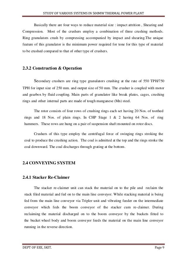 Power plant thesis