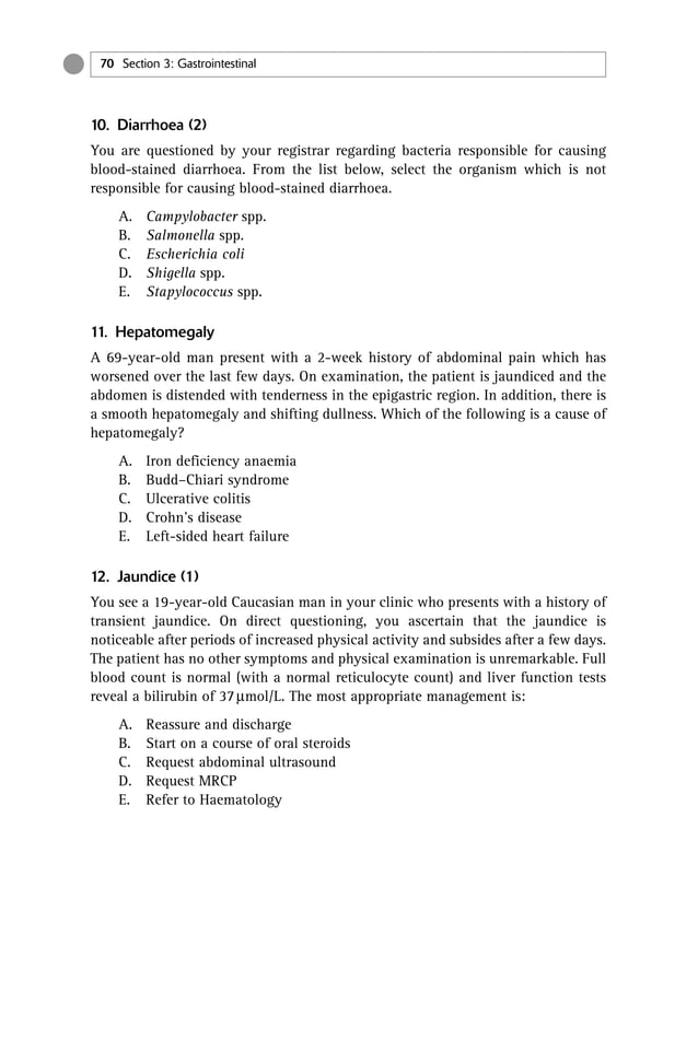 500 single best answers in medicine