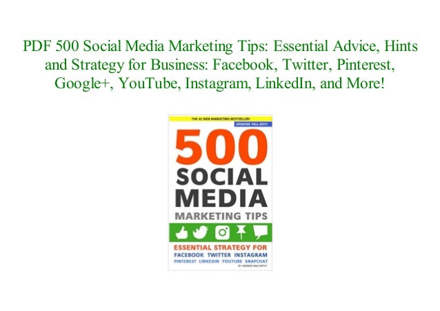 Epub 500 Social Media Marketing Tips Essential Advice Hints And Str