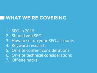 “SEOs are like
doctors.
We don’t actually
know what’s going
on… ”
 