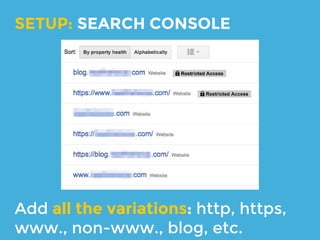 Add your website or android app.
SETUP: SEARCH CONSOLE
 