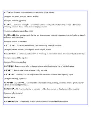 Defying Syn 500 toefl | DOCX