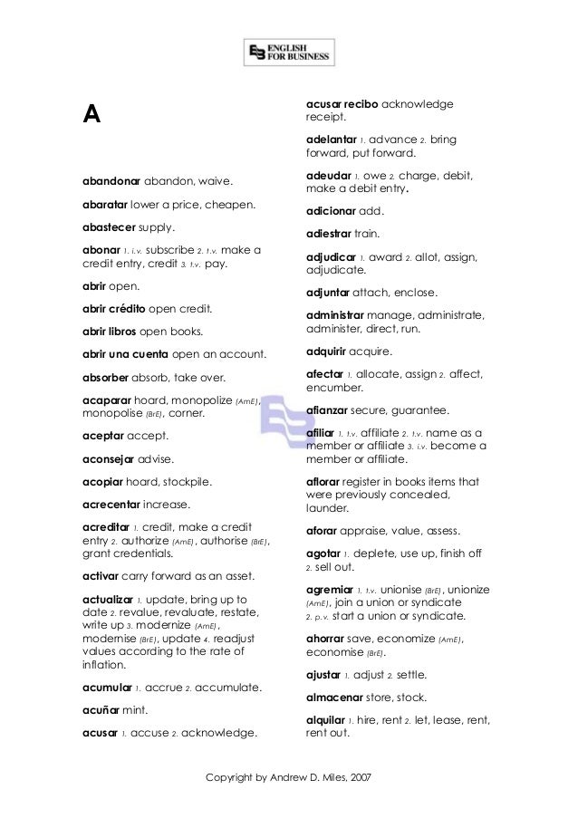 of verb debit form spanish to english verbos 500