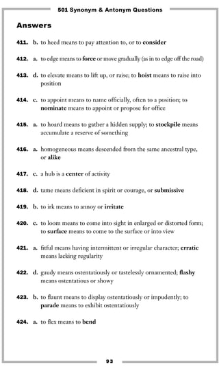 501 synonyms-and-antonyms | PDF