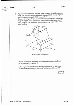 Kertas 2 matematik Percubaan SPM 2017 SBP