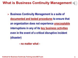 Business Continuity Audit
