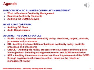Business Continuity Audit