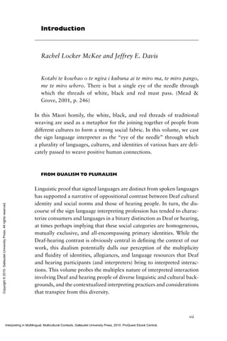 Interpreting in Multilingual Multicultural Contexts 1st Edition Rachel ...