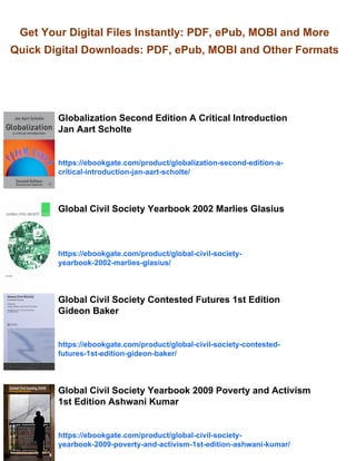 Civil Society and Global Finance Routledge Warwick Studies in ...
