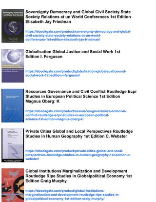 Civil Society and Global Finance Routledge Warwick Studies in ...