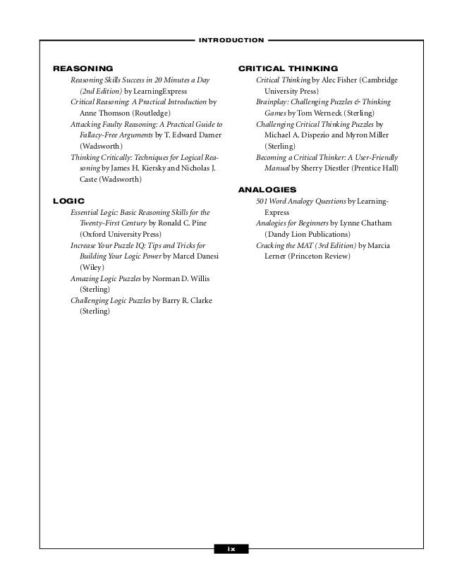 501 Challenging Logic And Reasoning Problems