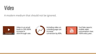 Video
A modern medium that should not be ignored.
 