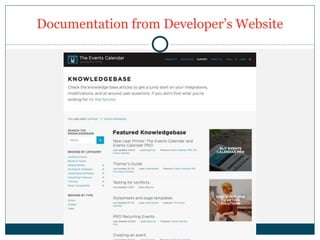 Documentation from Developer’s Website