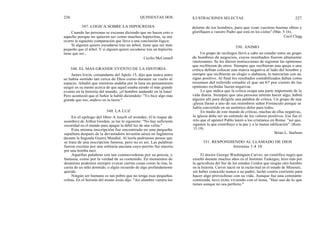 226
Cuando las personas se excusan diciendo que no hacen esto o
aquello porque no quieren ser como muchos hipócritas, se me
ocurre la siguiente comparación que lleva a una conclusión lógica:
Si alguien quiere escudarse tras un árbol, tiene que ser más
pequeño que el árbol. Y si alguien quiere escudarse tras un hipócrita
tiene que ser...
Cecilio McConnell
James Irwin, comandante del Apolo 15, dijo que nunca antes
se había sentido tan cerca de Dios como durante su vuelo al
espacio. Añadió que mientras andaba por la luna un pensamiento
surgió en su mente acerca de que aquel estaba siendo el más grande
evento en la historia del mundo, ¡el hombre andando en la luna!
Pero aconteció que el Señor le habló diciéndole: "Yo hice algo más
grande que eso, anduve en la tierra."
En el epilogo del libro A touch of wonder, (Un toque de
asombro) de Arthur Gordon, se lee lo siguiente: "No hay suficiente
oscuridad en el mundo para apagar la débil luz de una velita."
Esta misma inscripción fue encontrada en una pequeña
sepultura después de la devastadora invasión aérea en Inglaterra
durante la Segunda Guerra Mundial. Al leerla podríamos pensar que
se trata de una inscripción famosa, pero no es así. Las palabras
fueron escritas por una solitaria anciana cuyo perrito fue muerto
por una bomba nazi.
Aquellas palabras son tan conmovedoras por su poesía, y
fantasía, como por la verdad de su contenido. En momentos de
desánimo podemos siempre evocar ciertas cosas como la risa, la
carita de un niño dormido, o algún recuerdo de algo profundamente
querido.
Ningún ser humano es tan pobre que no tenga esas pequeñas
velitas. En el Sermón del monte Jesús dijo: "Así alumbre vuestra luz
347. LOGICA SOBRE LA HIPOCRESIA
QUINIENTAS DOS ILUSTRACIONES SELECTAS 227
delante de los hombres, para que vean vuestras buenas obras y
gloriflquen a vuestro Padre que está en los cielos" (Mat. 5:16).
Cecil Clegg
350. ANIMO
Un grupo de sicólogos llevó a cabo un estudio entre un grupo
de hombres de negocios, cuyos resultados fueron altamente
interesantes. Se les dieron instrucciones de registrar las opiniones
que recibieran de otros. Siempre que recibieran una queja o una
crítica debían colocar una marca negativa al lado del hombre y
siempre que recibieran un elogio o alabanza, lo marcarían con un
signo positivo. Al final los resultados contabilizados daban como
resumen del referido estudio el que un 67 por ciento de las
opiniones recibidas fueran negativas.
Lo que indica que la crítica ocupa una parte importante de la
vida diaria. Siempre que una persona intenta hacer algo, habrá
alguien allí para dirigirle una palabra de crítica. Un grupo de una
iglesia llamó a uno de sus miembros señor Forúnculo porque se
había convertido en un auténtico dolor para todos.
En medio de este mundo de críticas, muchas de ellas negativas,
la iglesia debe ser un estímulo de los valores positivos. Ese fue el
reto que el apóstol Pablo lanzó a los cristianos en Roma: "así que,
sigamos lo que contribuye a la paz y a la mutua edificación". (Rom.
15:19).
Brian L. Harbour
351. RESPONDIENDO AL LLAMADO DE DIOS
Jeremías 1:4 10
El doctor George Washington Carver, un científico negro que
enseñó durante muchos años en el Instituto Tuskegee, hizo más por
la agricultura del Sur de los estados Unidos que ningún otro hombre
en la historia. Carver nació en la esclavitud en el estado de Missouri,
sin haber conocido nunca a su padre; luchó contra corriente para
hacer algo provechoso con su vida. Aunque fue una constante
contienda, tuvo éxito viviendo con el lema, "Haz uso de lo que
tienes aunque no sea perfecto."
349. LA LUZ
348. EL MAS GRANDE EVENTO DE LA HISTORIA
 