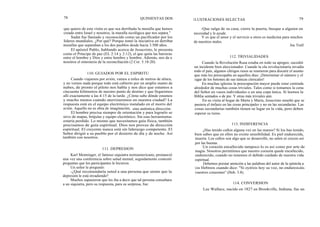 78
que quiero de esta visita es que sea derribada la muralla que hemos
creado entre Israel y nosotros, la muralla sicológica que nos separa."
Sadat fue llamado y reconocido como un pacificador por los
líderes mundiales. ¿Por qué? Porque tomó la iniciativa en derribar
murallas que separaban a los dos pueblos desde hacía 3.500 años.
El apóstol Pablo, hablando acerca de Jesucristo, le presenta
como el Príncipe de paz (EL 2:14 y 2:12), el que quita las barreras
entre el hombre y Dios y entre hombre y hombre. Además, nos da a
nosotros el ministerio de la reconciliación (2 Cor. 5:18-20).
Cuando viajamos por avión, vamos a miles de metros de altura,
y no vemos nada porque todo está cubierto por un amplio manto de
nubes, de pronto el piloto nos habla y nos dice que estamos a
cincuenta kilómetros de nuestro punto de destino y que llegaremos
allí exactamente a las 4:15 de la tarde. ¿Cómo sabe dónde estamos
y mucho menos cuándo aterrizaremos en nuestra ciudad? La
respuesta está en el equipo electrónico instalado en el morro del
avión. Aquello no es obra de imaginación, sino auténtica dirección.
El hombre precisa siempre de orientación y para lograrlo se
sirve de mapas, brújulas y equipo electrónico. Sin esas herramientas
estaría perdido. Lo mismo que necesitamos guía física, también
precisamos de guía espiritual. Dios nos provee de dirección
espiritual. El creyente nunca está sin liderazgo competente. El
Señor dirigió a su pueblo por el desierto de día y de noche. Así
también con nosotros.
Karl Menninger, el famoso siquiatra norteamericano, pronunció
una vez una conferencia sobre salud mental, seguidamente contestó
preguntas que los participantes le hicieron.
Un señor le preguntó:
-¿Qué recomendaría usted a una persona que siente que la
depresión le está invadiendo?
Muchos supusieron que les iba a decir que tal persona consultara
a un siquiatra, pero su respuesta, para su sorpresa, fue:
QUINIENTAS DOS ILUSTRACIONES SELECTAS 79
-Que salga de su casa, cierre la puerta, busque a alguien en
necesidad y le ayude.
Y es que el amor y el servicio a otros es medicina para muchos
de nuestros males.
Joe Trull
112. TRIVIALIDADES
110. GUIADOS POR EL ESPIRITU
111. DEPRESION
Cuando la Revolución Rusa estaba en todo su apogeo, sucedió
un incidente bien aleccionador. Cuando la ola revolucionaria invadía
todo el país, algunos clérigos rusos se reunieron para discutir el asunto
que más les preocupaba en aquellos días: ¡Determinar el número y el
lugar de los botones de sus túnicas clericales!
En muchas iglesias la preocupación mayor puede estar centrada
alrededor de muchas cosas triviales. Tales como si tomamos la cena
del Señor en vasos individuales o en una copa única. Si leemos la
Biblia sentados o de pie. Y otras más triviales aún.
En su visita al hogar de Marta y María, Jesucristo enseñó que se
pusiera el énfasis en las cosas principales y no en las secundarias. Las
cosas secundarias también tienen su lugar en la vida, pero deben
esperar su turno.
113. INDIFERENCIA
¿Has tenido callos alguna vez en las manos? Si los has tenido,
bien sabes que en ellos no existe sensibilidad. Es piel endurecida,
muerta. Los callos son algo que se desarrolló, no salen ni crecen así
por las buenas.
Un corazón encallecido tampoco lo es así como por arte de
magia. Nosotros permitimos que nuestro corazón quede encallecido,
endurecido, cuando no tenemos el debido cuidado de nuestra vida
espiritual.
Debemos prestar atención a las palabras del autor de la epístola a
los Hebreos cuando dice: "Si oyéreis hoy su voz, no endurezcáis
vuestros corazones" (Heb. 3:8).
114. CONVERSION
Lee Wallace, nacido en 1827 en Brookville, Indiana, fue un
 
