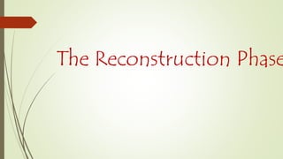 The Reconstruction Phase
 