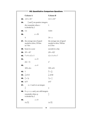 501 quantitative comparison_questions | PDF