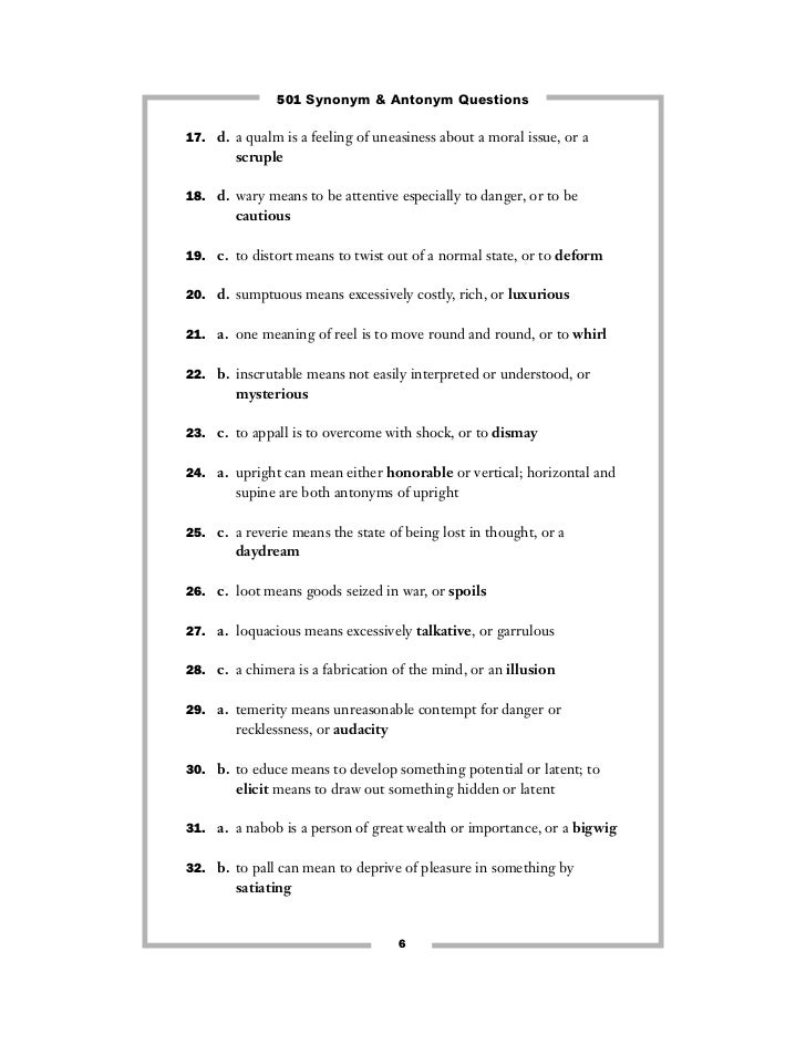 Worksheets 20 Synonyms And Antonyms 501 synonyms and antonyms 19 synonym antonym