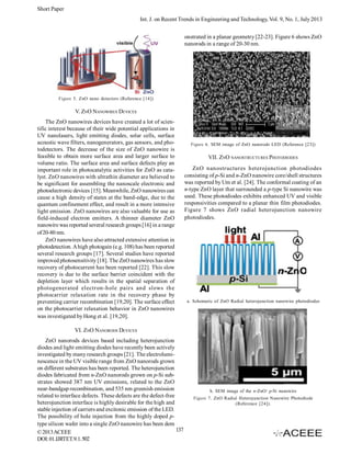 A Review of Zinc-Oxide as Nano Materials and Devices | PDF