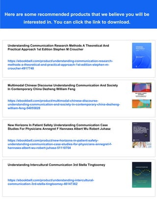 Understanding Communication Research Methods A Theoretical And ...