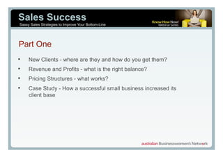Sales Success Webinar Slides - 29 April 2009 