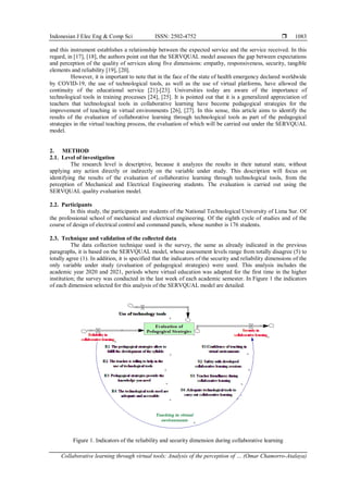 Collaborative learning through virtual tools: Analysis of the ...