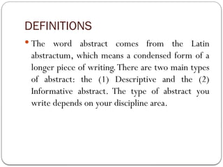 502 Writing of Abstracts, Summaries, Précis,.pptx