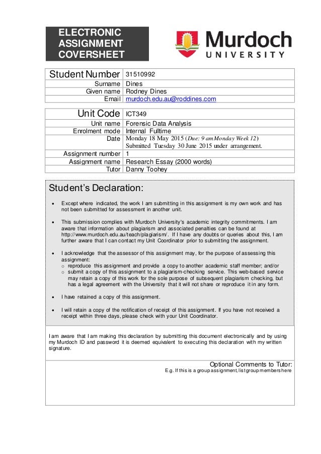 ict349rdines31510992assign1researchessay essay cover page