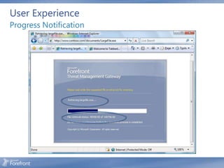 User Experience
Progress Notification




                        55
 
