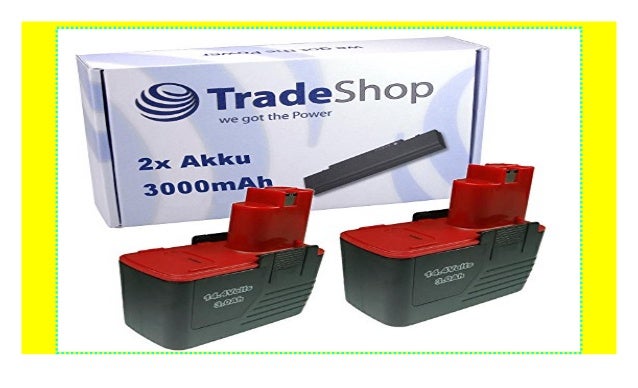 2x Akku 3000mAh 14,4V für Bosch 2607335160 2607335246 2607335252 2610995883