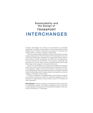 Sustainability and the Design of Transport Interchanges 1st Edition ...