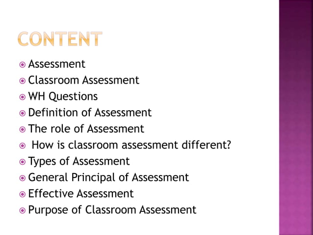 Classroom Assessment | PPTX