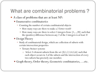 Combinatorial Problems2 | PPT