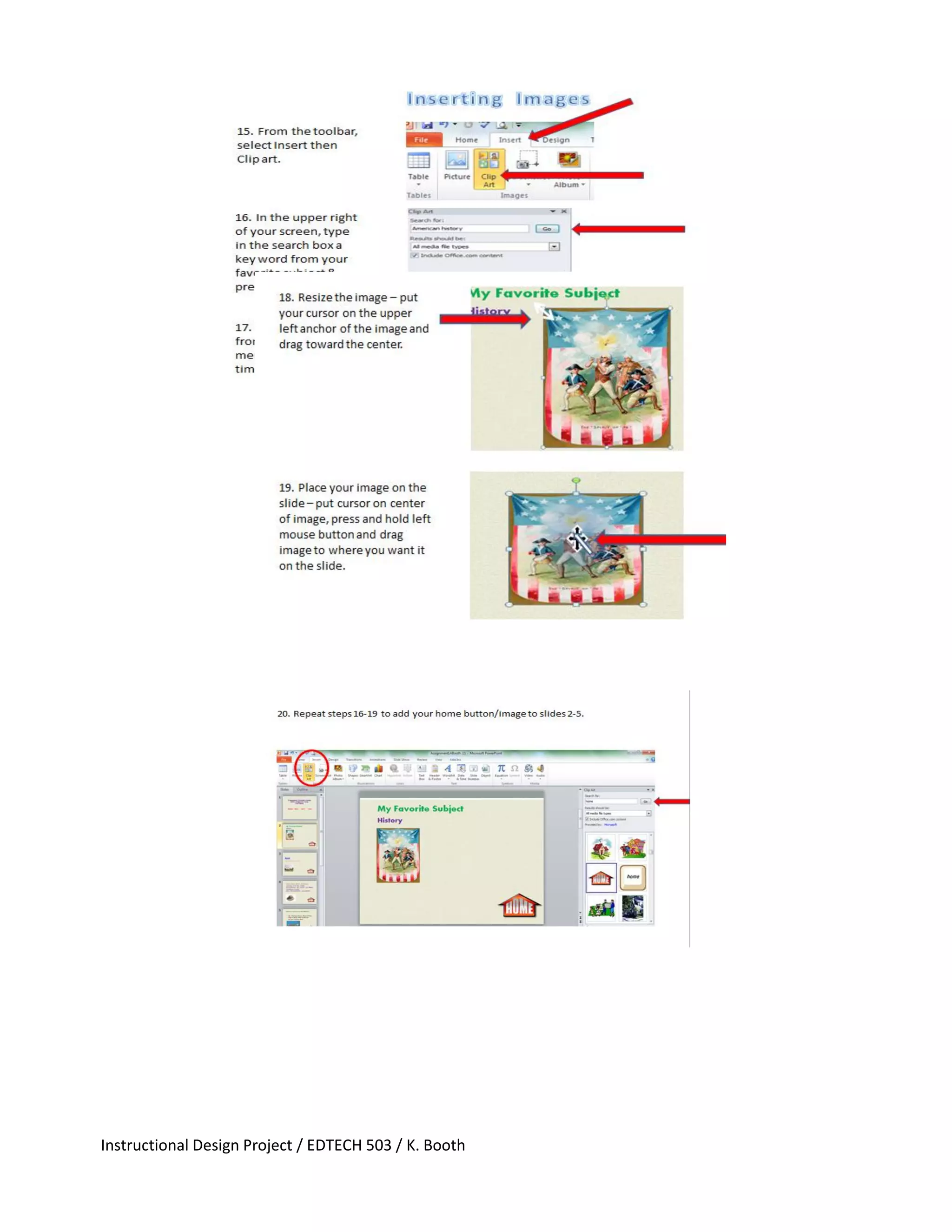 Instructional Design Project / EDTECH 503 / K. Booth
 