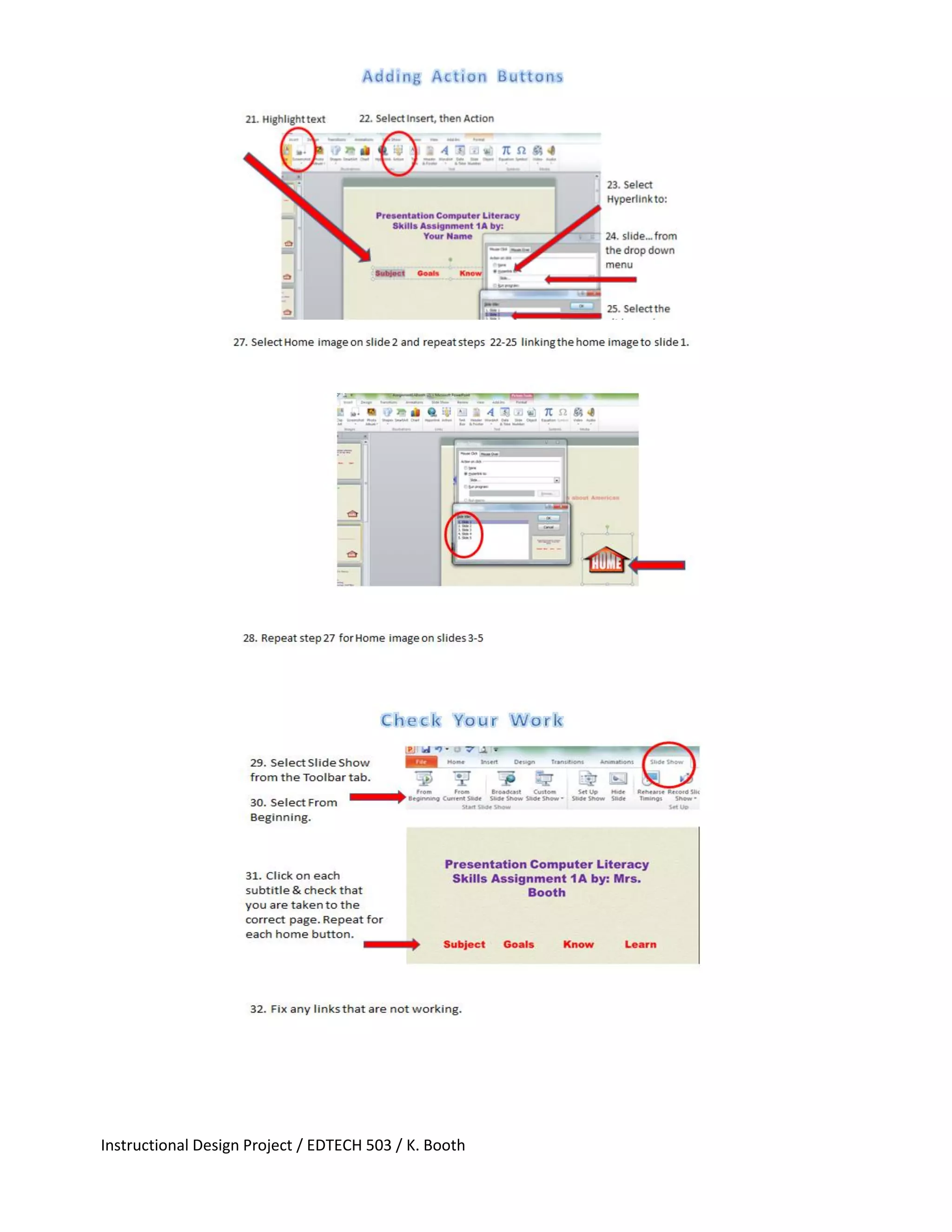 Instructional Design Project / EDTECH 503 / K. Booth
 