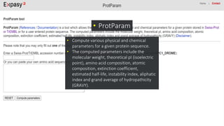 Proteomics resources at the EBI & ExPASy | PPTX