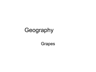 Geography  Grapes 