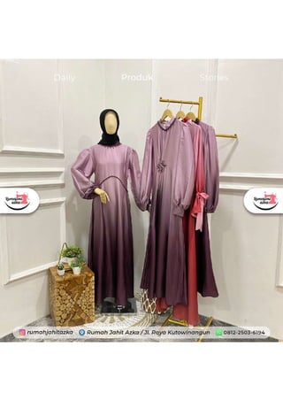 Armani Silk Gradasi Dress Rumah Jahit Azka