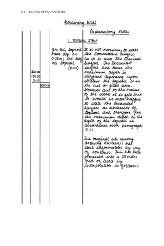 114 TAKING OFF QUANTITIES: 
 