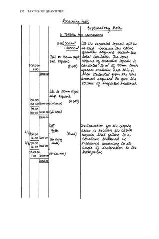 132 TAKING OFF QUANTITIES: 
 