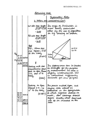 RETAINING WALL 133 
 