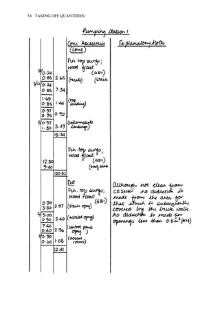 54 TAKING OFF QUANTITIES: 
 