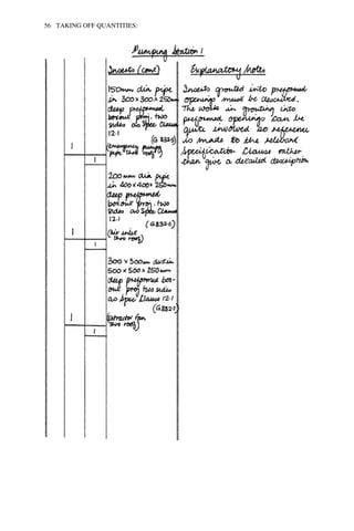 56 TAKING OFF QUANTITIES: 
 